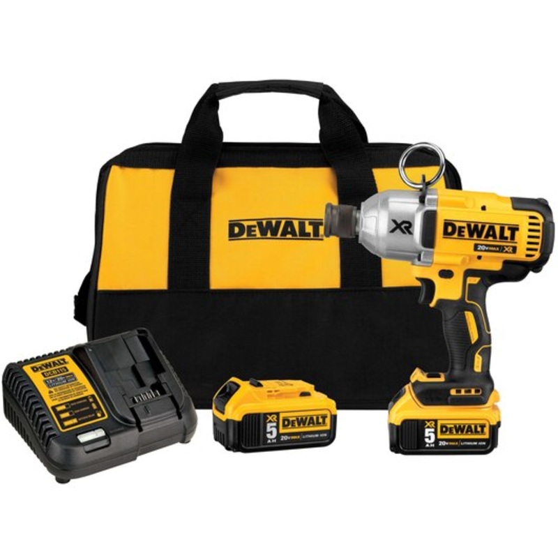 DEWALT 20V MAX* XR High Torque 7/16 Impact Wrench w/ Quick Release Chuck Kit (5.0Ah)