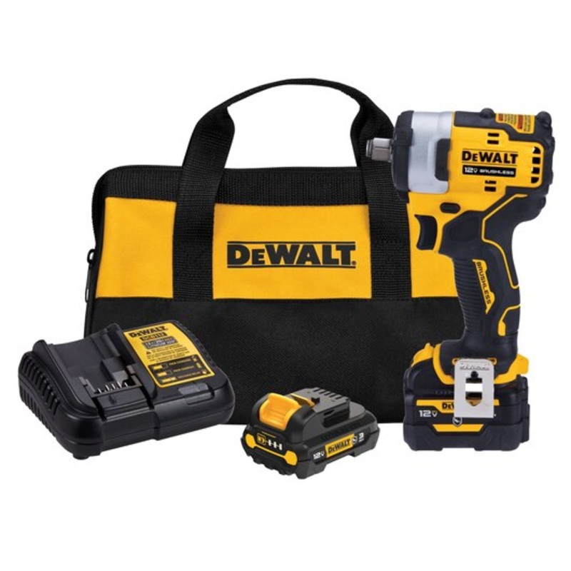 DEWALT XTREME 12V MAX* Brushless 1/2 Cordless Impact Wrench Kit