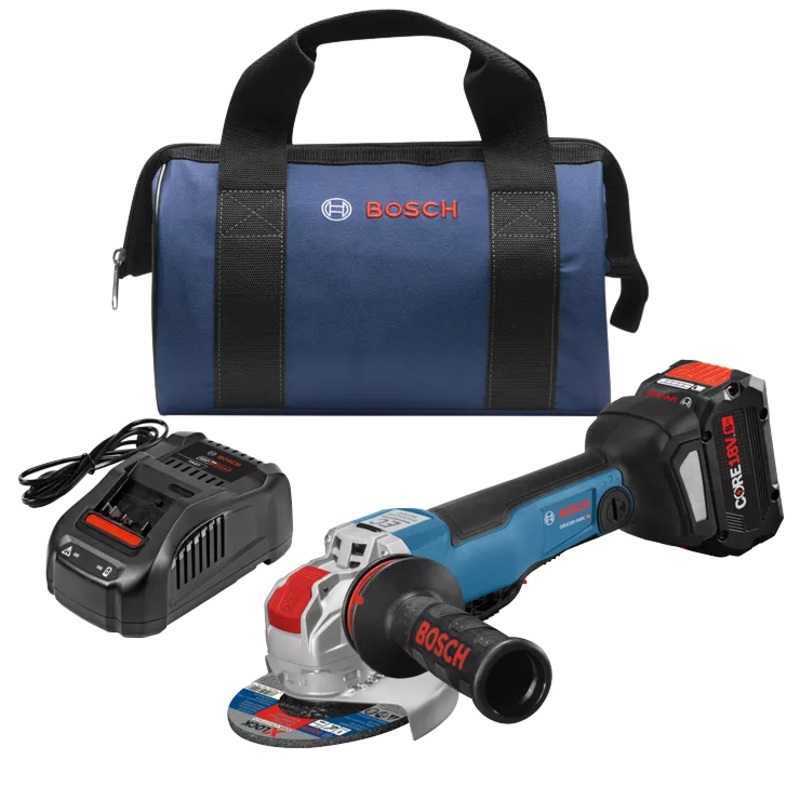 BOSCH 18V X-LOCK Connected-Ready 4-1/2  5 Angle Grinder Kit