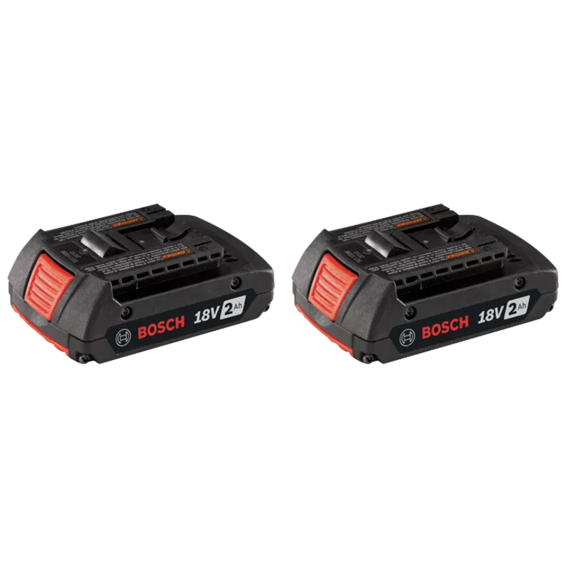 BOSCH 18V Lithium-Ion 2.0 Ah Standard Power Battery (2 PACK)