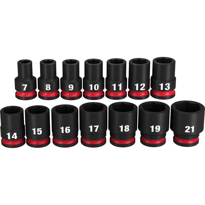 MILWAUKEE 14PC SHOCKWAVE Impact Duty 3/8 Drive Metric Standard 6 Point Socket Set