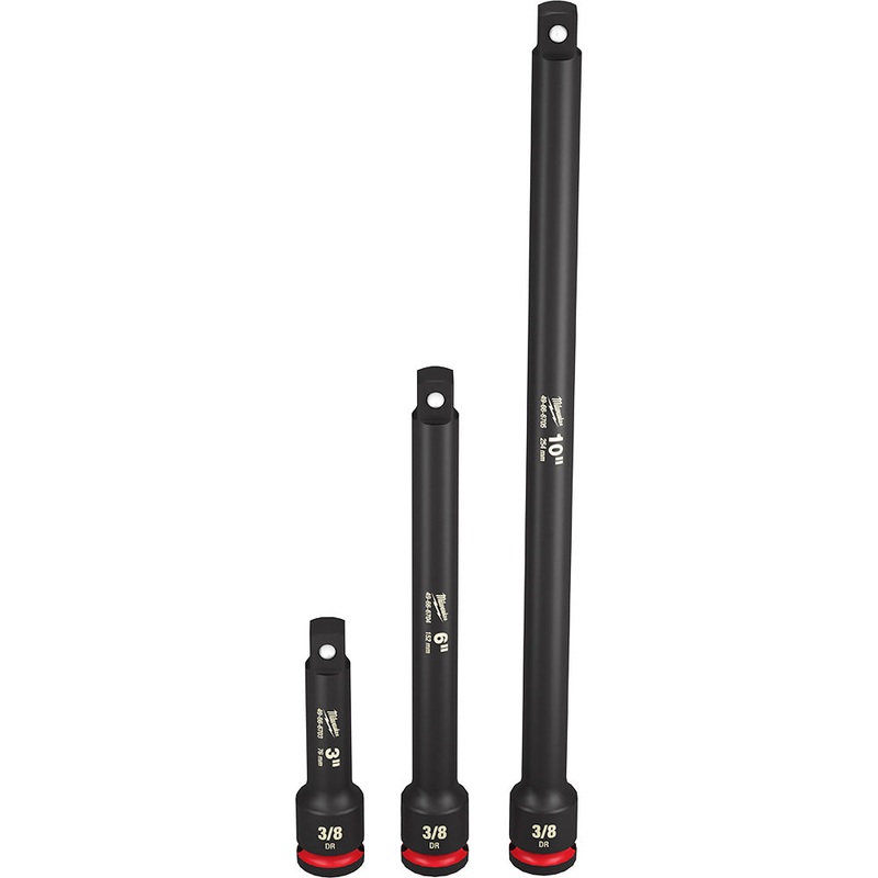 MILWAUKEE 3PC SHOCKWAVE Impact Duty 3/8 Drive Extension Set