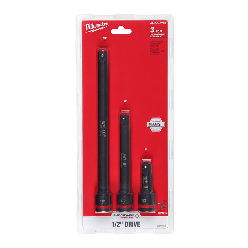 MILWAUKEE 4PC SHOCKWAVE Impact Duty 1/2 Drive Extension Set