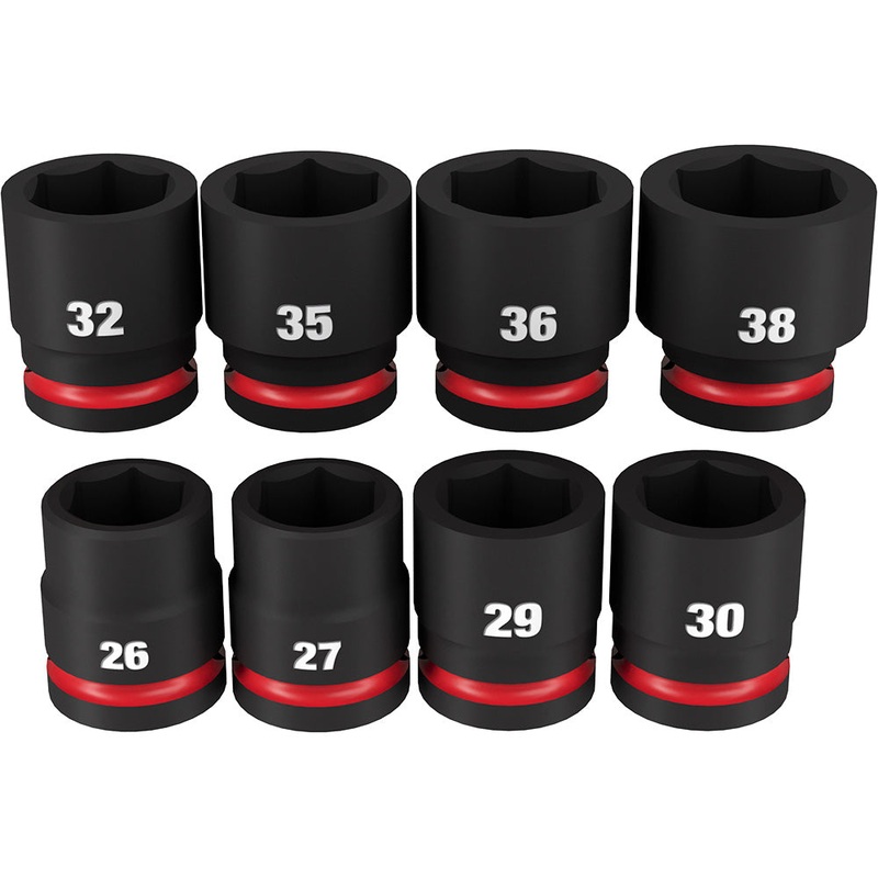 MILWAUKEE 8PC SHOCKWAVE Impact Duty 3/4 Drive Metric Standard 6 Point Socket Set