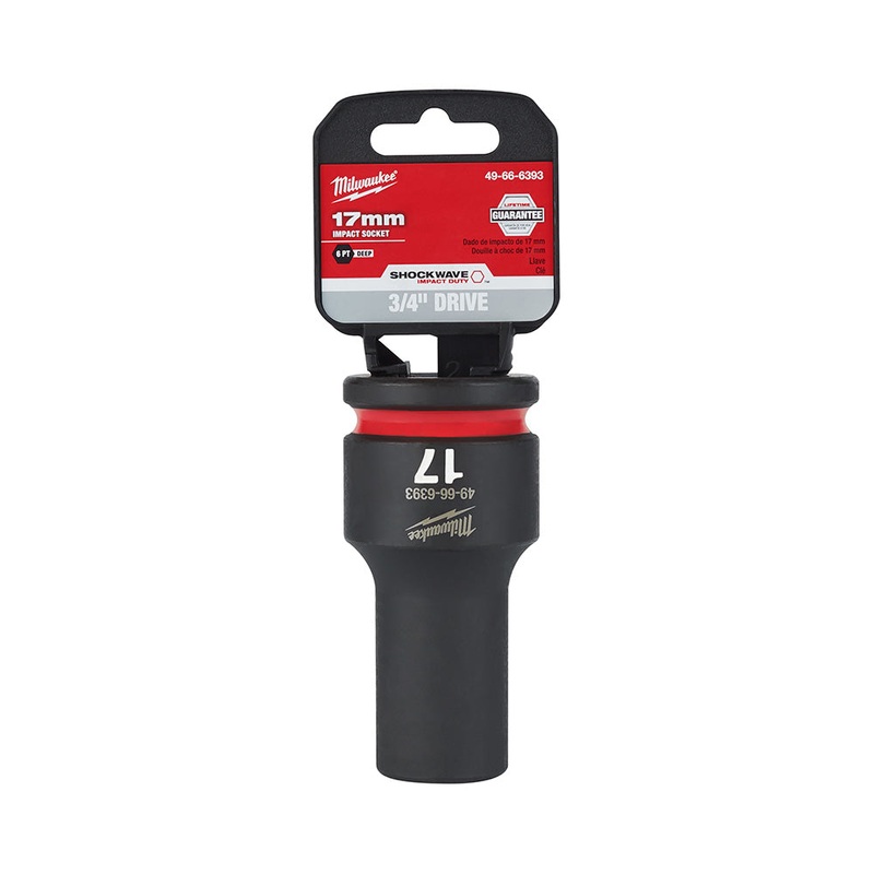 MILWAUKEE SHOCKWAVE Impact Duty 3/4 Drive 17MM Deep 6 Point Socket