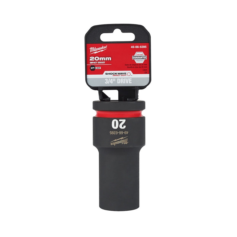 MILWAUKEE SHOCKWAVE Impact Duty 3/4 Drive 20MM Deep 6 Point Socket