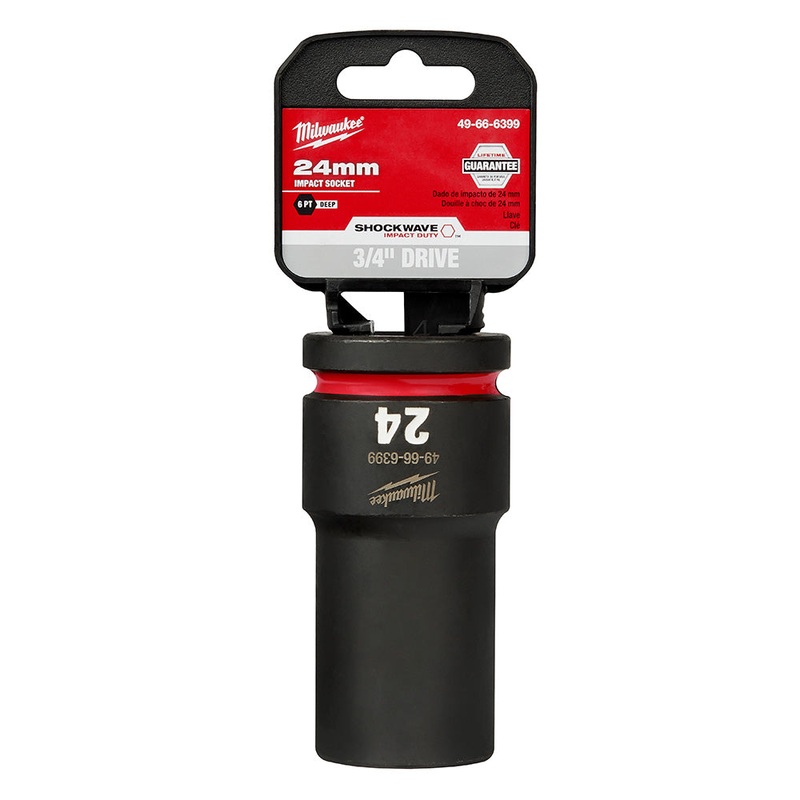 MILWAUKEE SHOCKWAVE Impact Duty 3/4 Drive 24MM Deep 6 Point Socket
