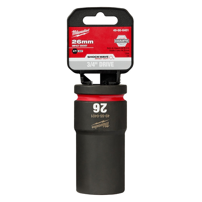MILWAUKEE SHOCKWAVE Impact Duty 3/4 Drive 26MM Deep 6 Point Socket