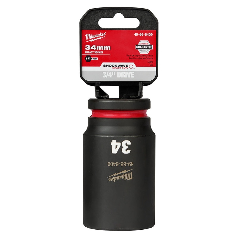 MILWAUKEE SHOCKWAVE Impact Duty 3/4 Drive 34MM Deep 6 Point Socket