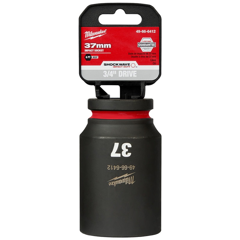 MILWAUKEE SHOCKWAVE Impact Duty 3/4 Drive 37MM Deep 6 Point Socket