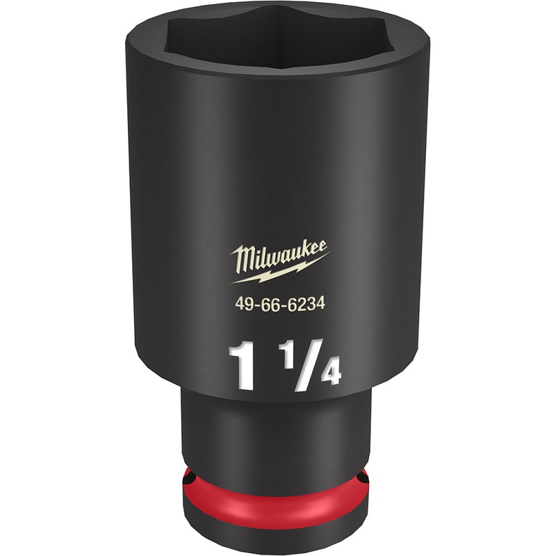 MILWAUKEE SHOCKWAVE Impact Duty 1/2 Drive 1-1/4 Deep 6 Point Socket