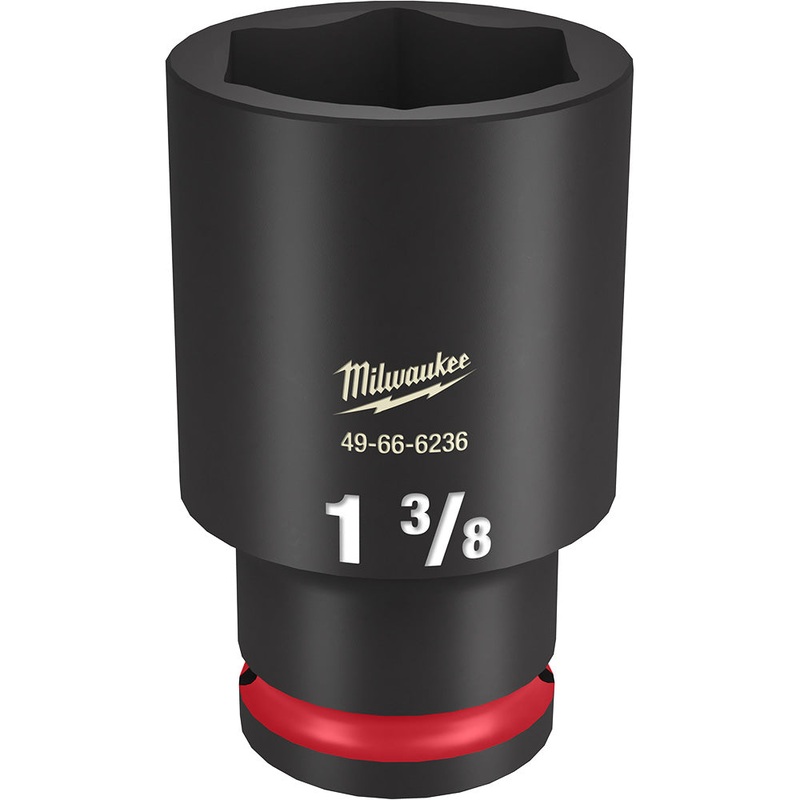 MILWAUKEE SHOCKWAVE Impact Duty 1/2 Drive 1-3/8 Deep 6 Point Socket