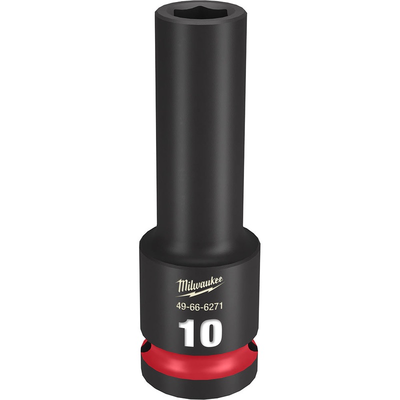MILWAUKEE SHOCKWAVE Impact Duty 1/2 Drive 10MM Deep 6 Point Socket