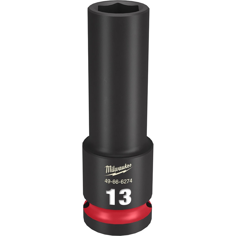 MILWAUKEE SHOCKWAVE Impact Duty 1/2 Drive 13MM Deep 6 Point Socket