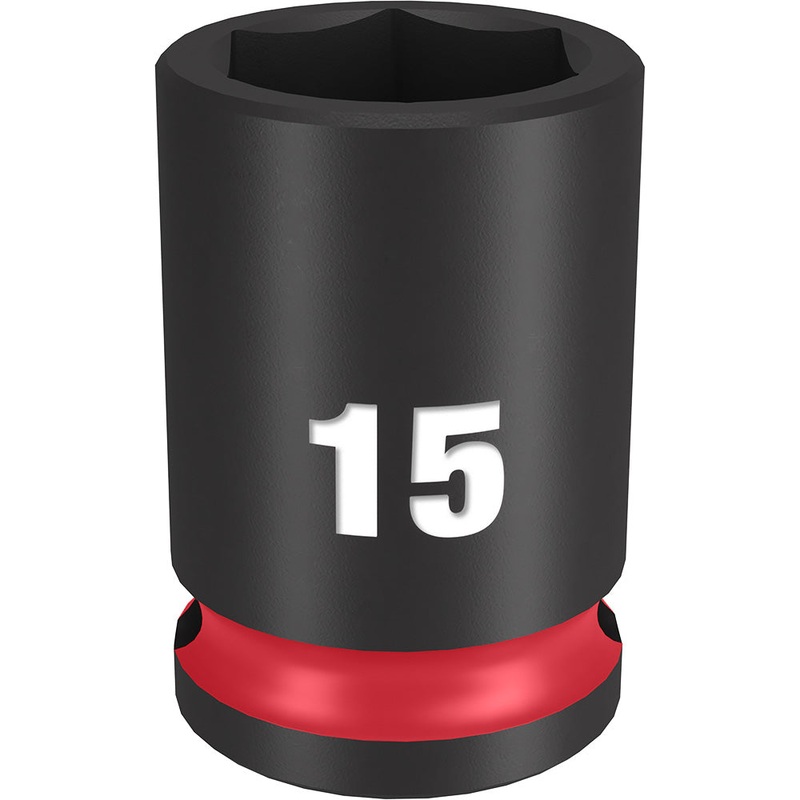 MILWAUKEE SHOCKWAVE Impact Duty 3/8 Drive 15MM Standard 6 Point Socket