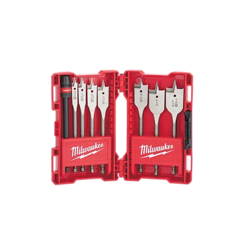 MILWAUKEE 8 PC. Flat Boring Bit 6 Universal Set