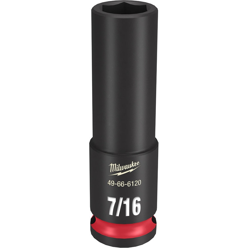 MILWAUKEE SHOCKWAVE Impact Duty 3/8 Drive 7/16 Deep 6 Point Socket
