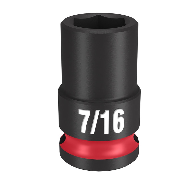 MILWAUKEE SHOCKWAVE Impact Duty 3/8 Drive 7/16 Standard 6 Point Socket