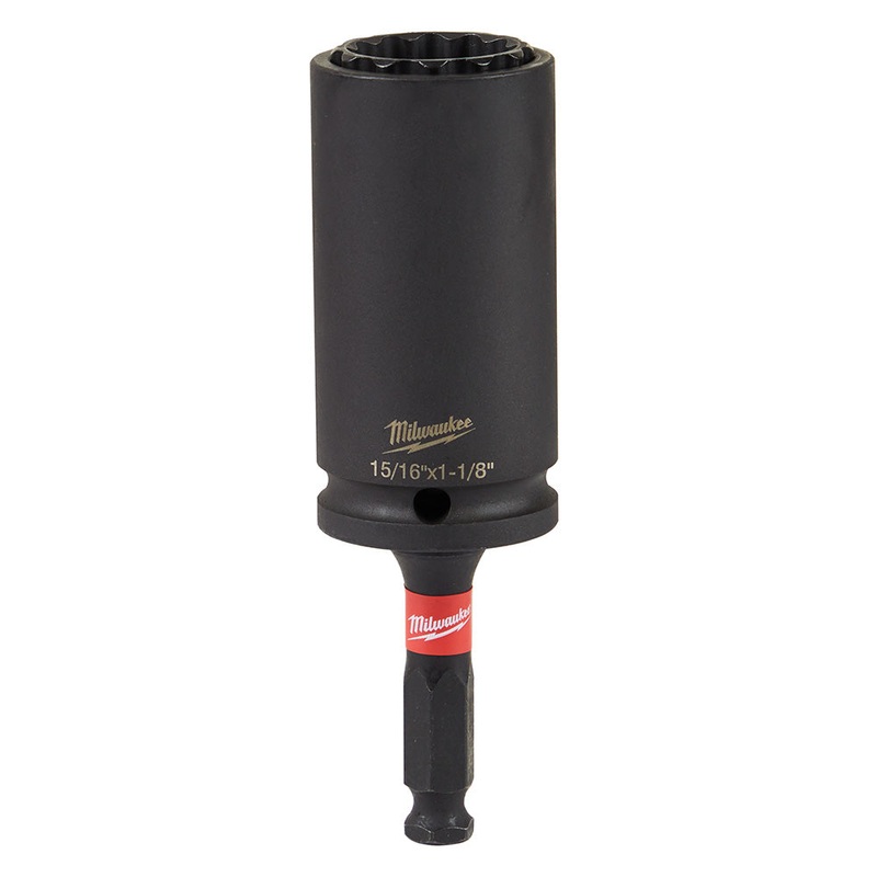MILWAUKEE Shockwave Lineman’s 12PT 15/16 INCH & 1 1/8 2-in-1 Socket