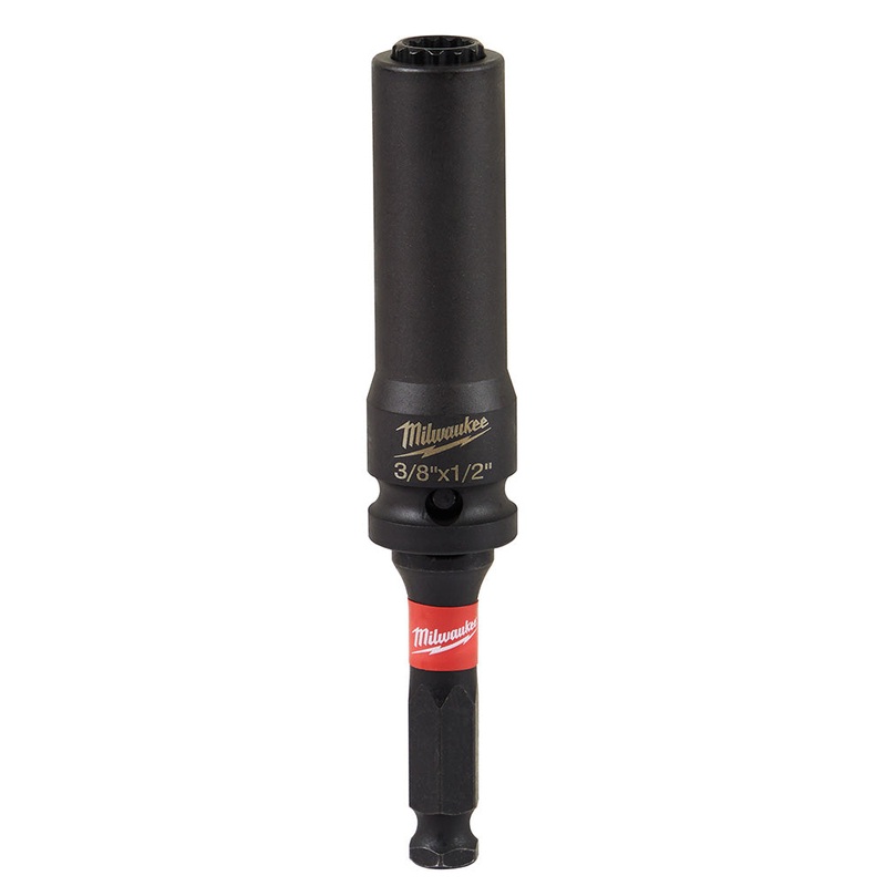 MILWAUKEE Shockwave Lineman’s 12PT 3/8 & 1/2 2-in-1 Socket