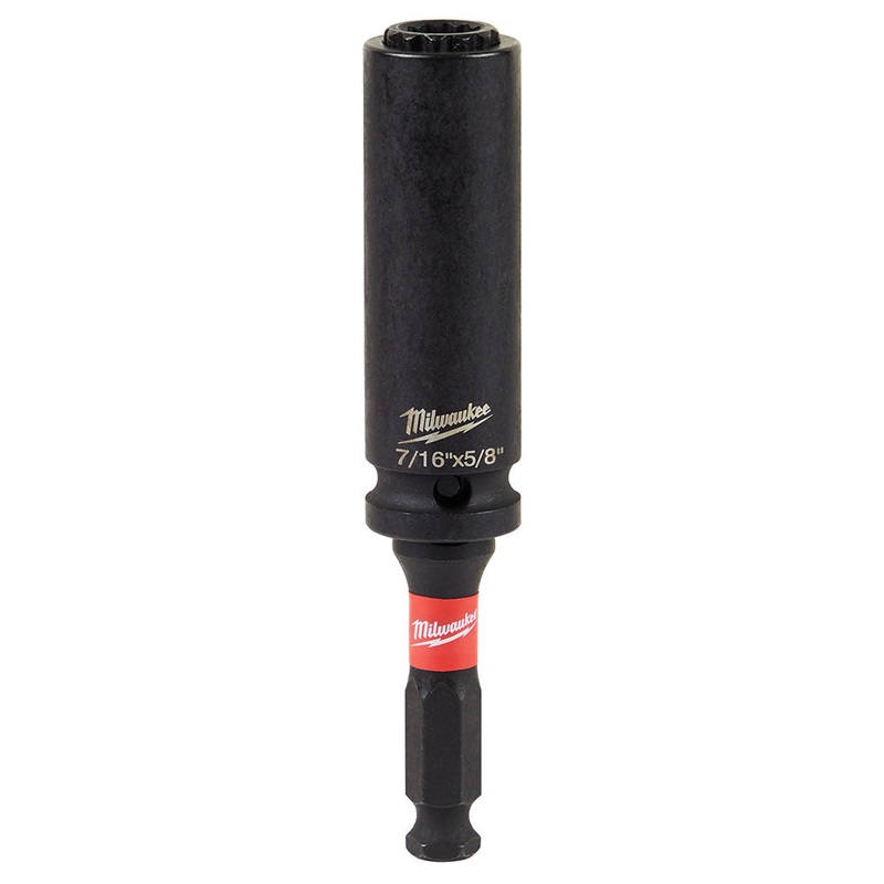 MILWAUKEE Shockwave Lineman’s 12PT 7/16 & 5/8 2-in-1 Socket
