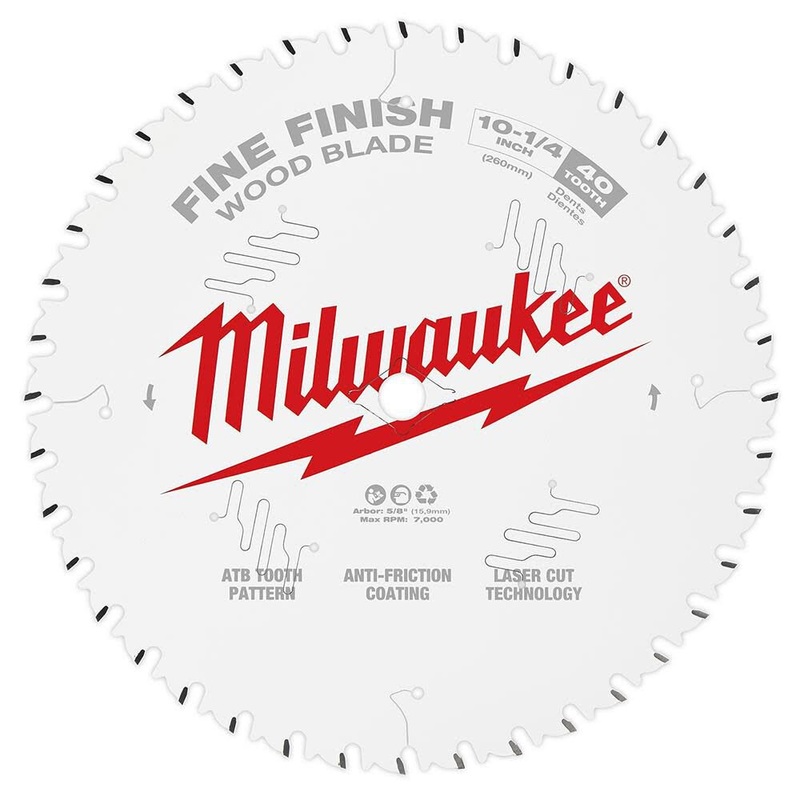 MILWAUKEE 10-1/4 40T Circular Saw Wood Cutting Blade
