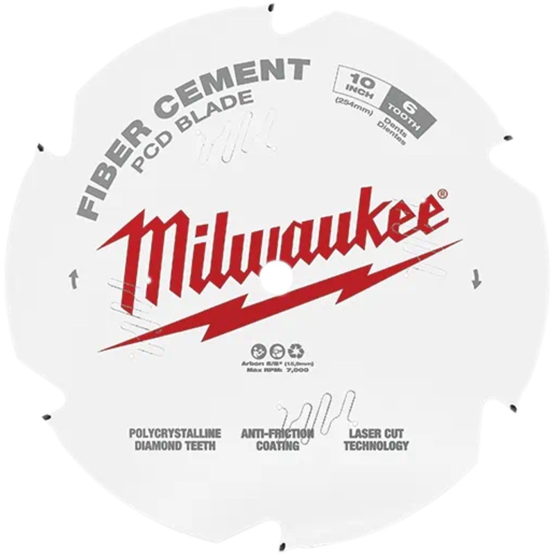 MILWAUKEE 10 6T Circular Saw Fiber Cement Blade