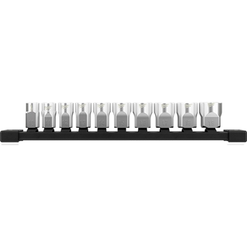 MILWAUKEE 10 PC. 3/8 Sockets w/ FOUR FLAT Sides – Metric
