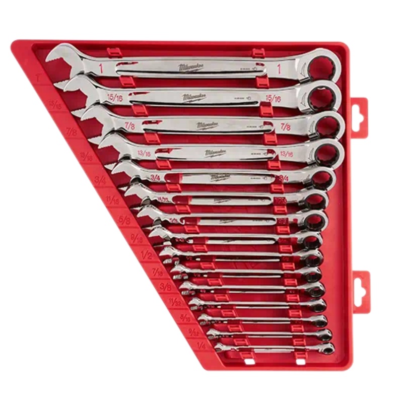 MILWAUKEE 15 PC. Ratcheting Combination Wrench Set – SAE
