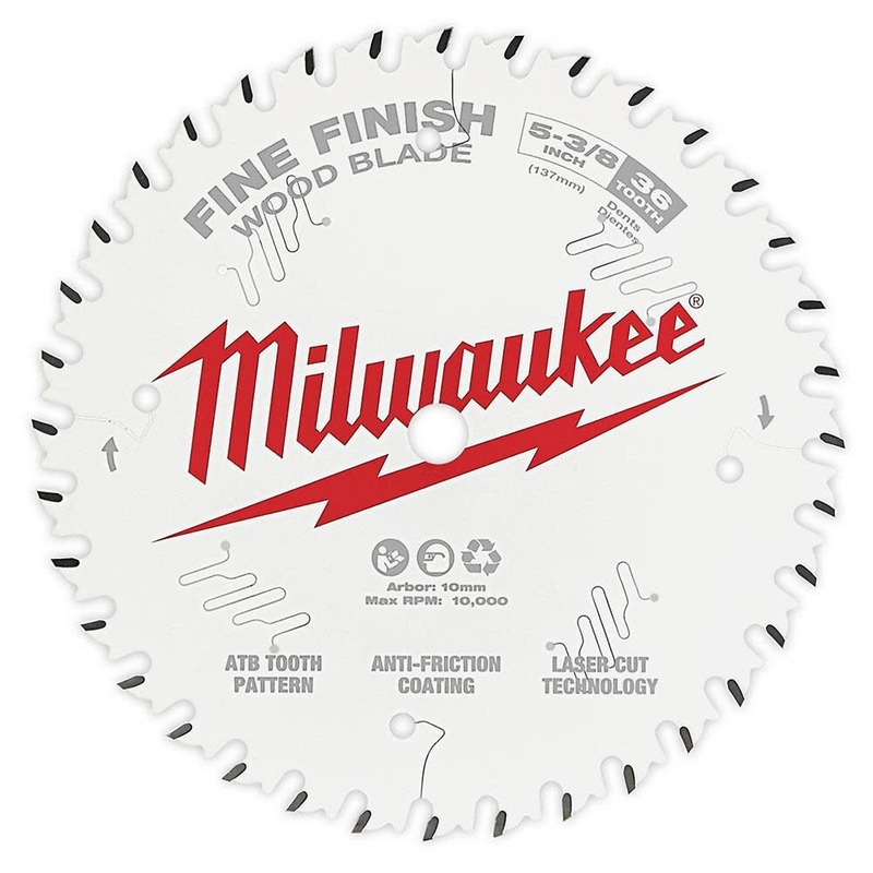 MILWAUKEE 5-3/8 36T Circular Saw Wood Cutting Blade