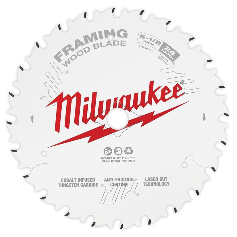 MILWAUKEE 6-1/2 24T Circular Saw Wood Cutting Blade