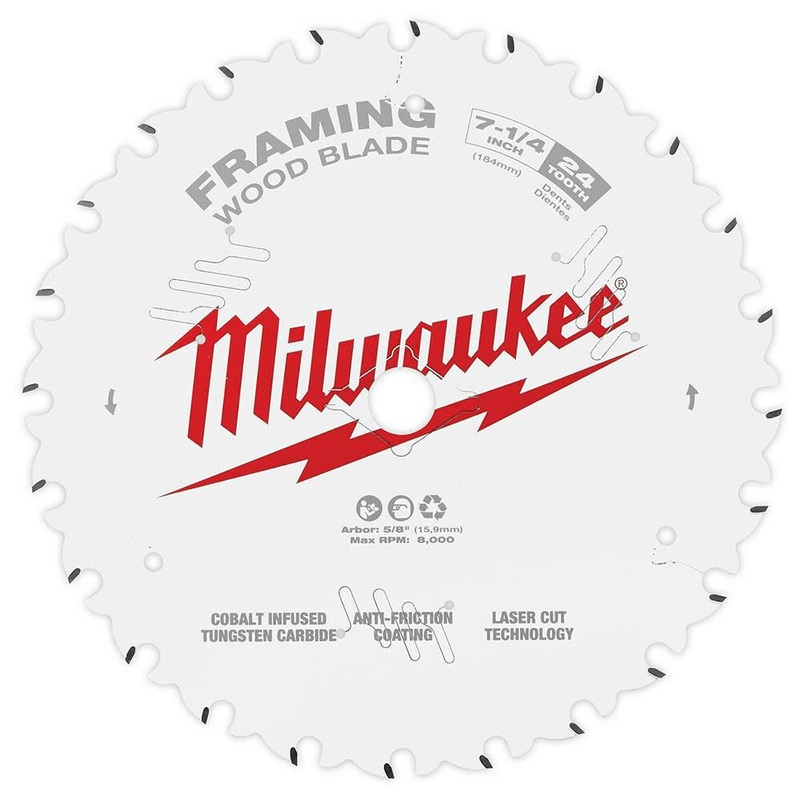 MILWAUKEE 7-1/4 24T Circular Saw Wood Cutting Blade
