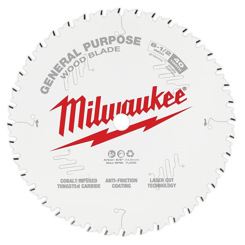 MILWAUKEE 8-1/2 40T Circular Saw Wood Cutting Blade