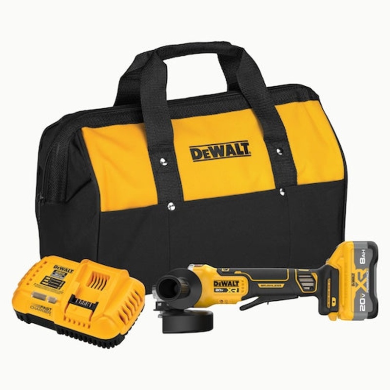 DEWALT 20V MAX* XR Brushless Cordless 4-1/2 in. – 5 in. Angle Grinder Kit with XR POWERPACK
