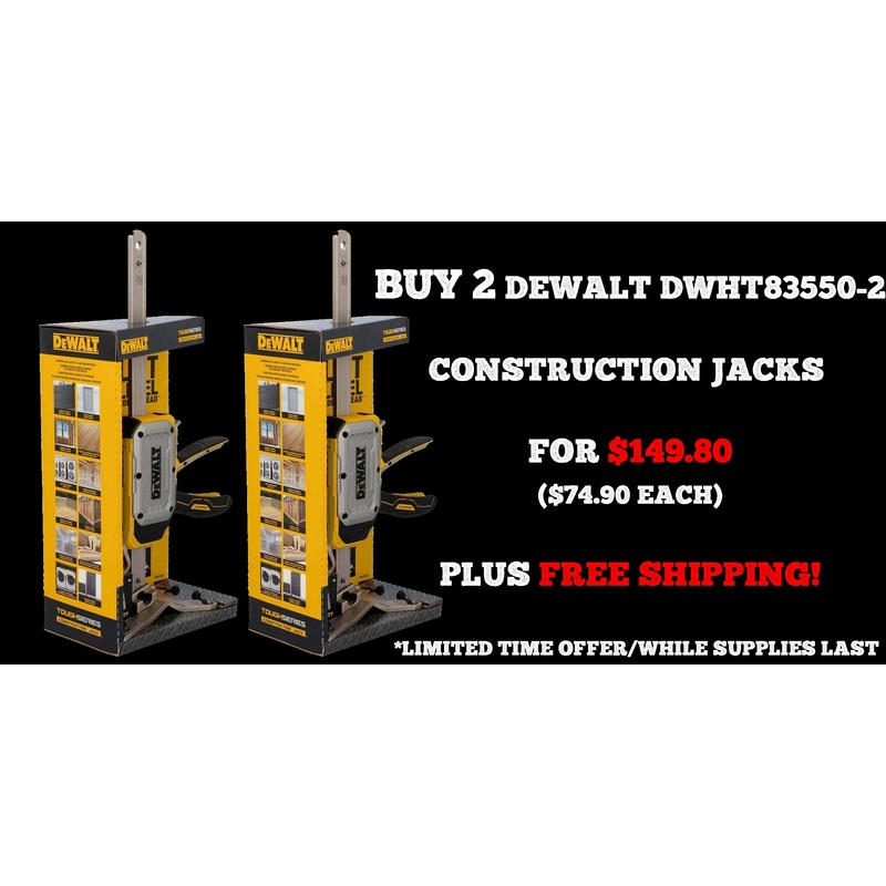 DEWALT DWHT83550 TOUGHSERIES Construction Jacks – (2) Pack FREE SHIPPING PROMO DEAL