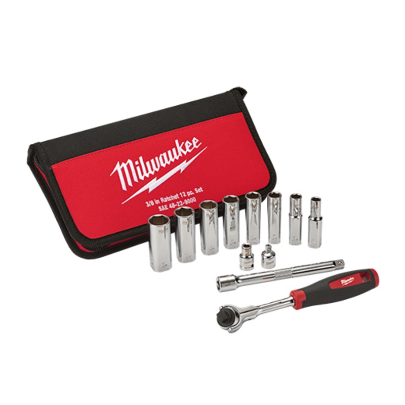 MILWAUKEE 12 PC. 3/8 Drive Socket Set – SAE