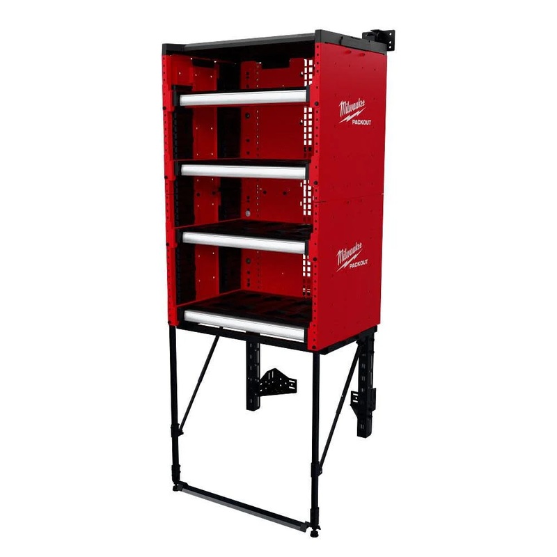 Milwaukee 48-21-8070 PACKOUT Modular Storage System Rack Kit w/ Sliding Drawers
